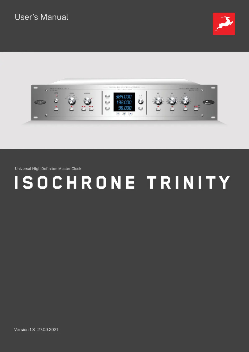 Imagen de la primera página del manual del dispositivo Trinity