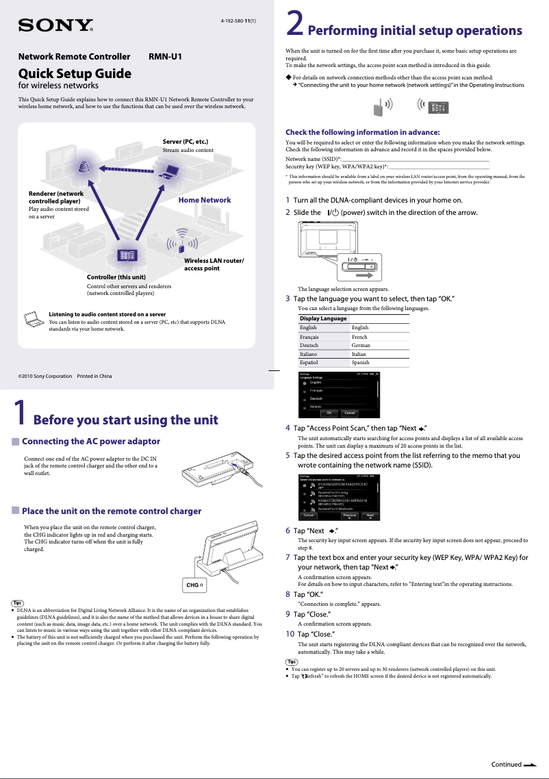 Imagen de la primera página del manual del dispositivo RMN-U1