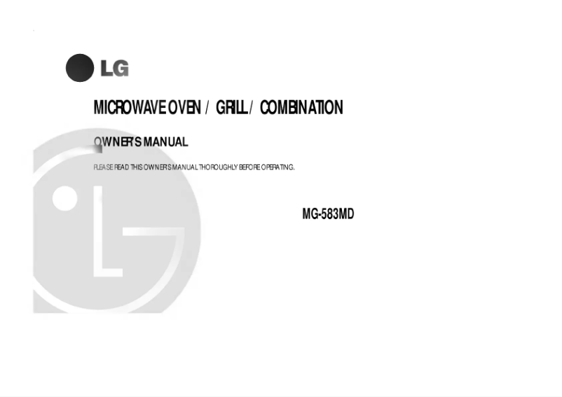 Página nº 1 - Manual de usuario LG MG-583MD