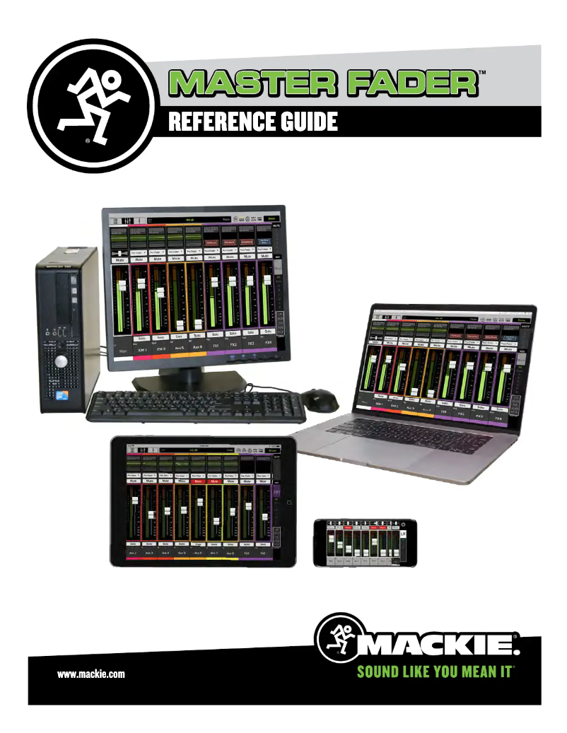 Imagen de la primera página del manual del dispositivo Master Fader Control App