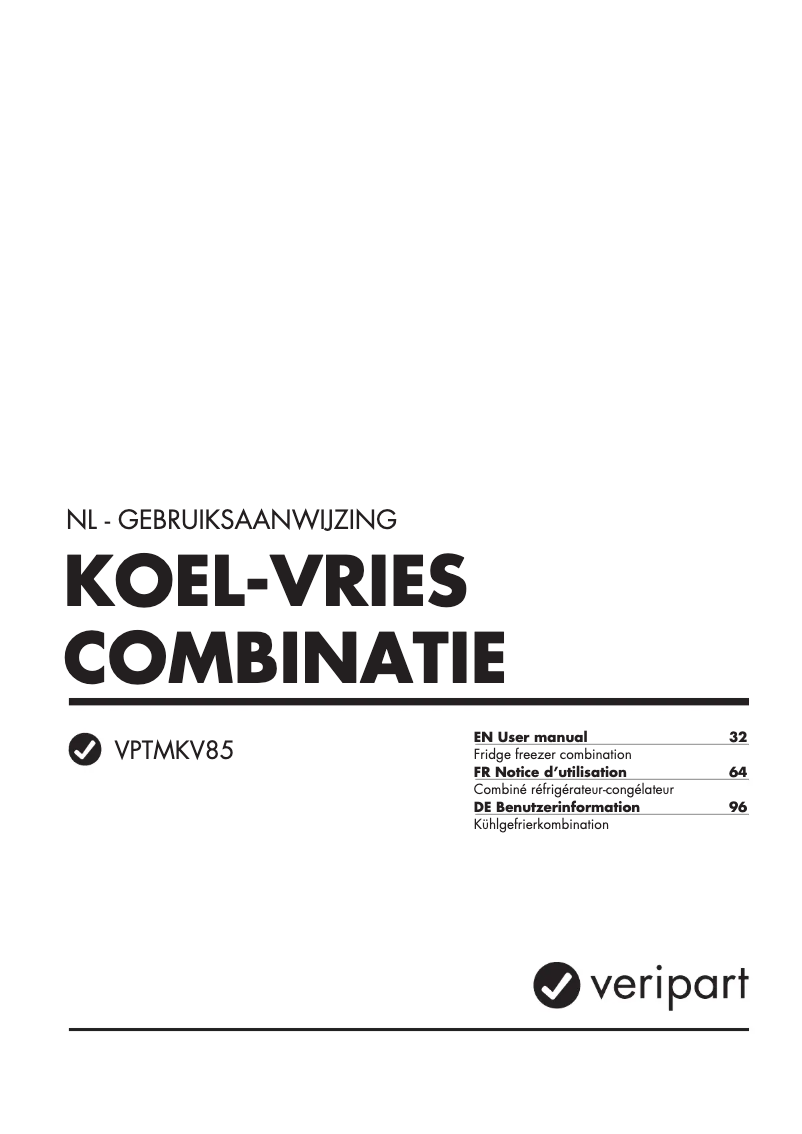 Página 1 del manual Manual de usuario Veripart VPTMKV85