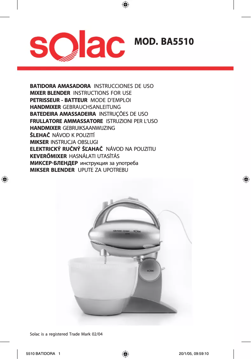 Página 1 del manual Manual de usuario Solac BA5510