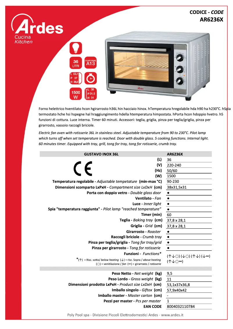 Imagen de la primera página del manual del dispositivo AR6236X