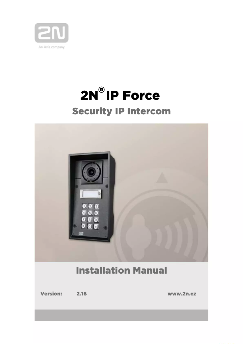 Imagen de la primera página del manual del dispositivo IP Force
