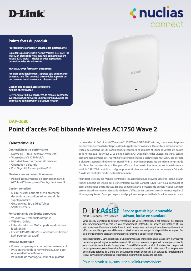 Imagen de la primera página del manual del dispositivo DAP-2680