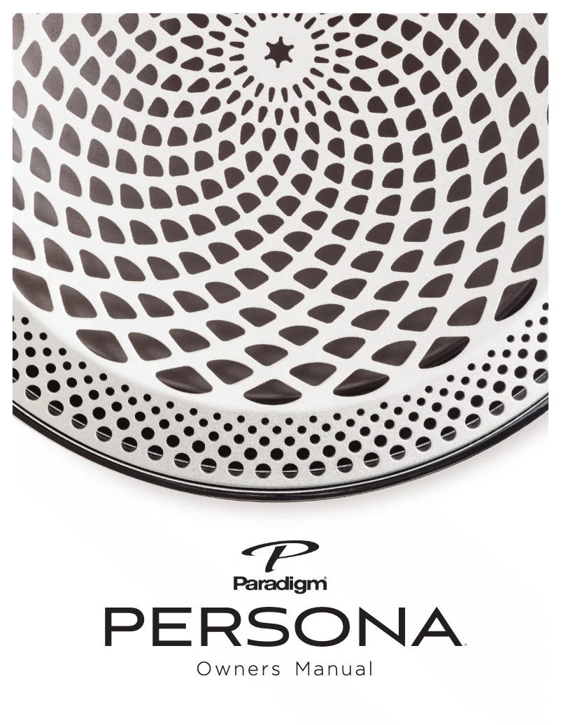 Página 1 del manual Manual de usuario Paradigm Persona 3F