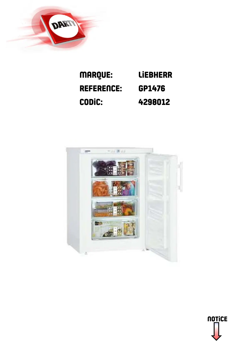 Página 1 del manual Manual de usuario Liebherr GP1476