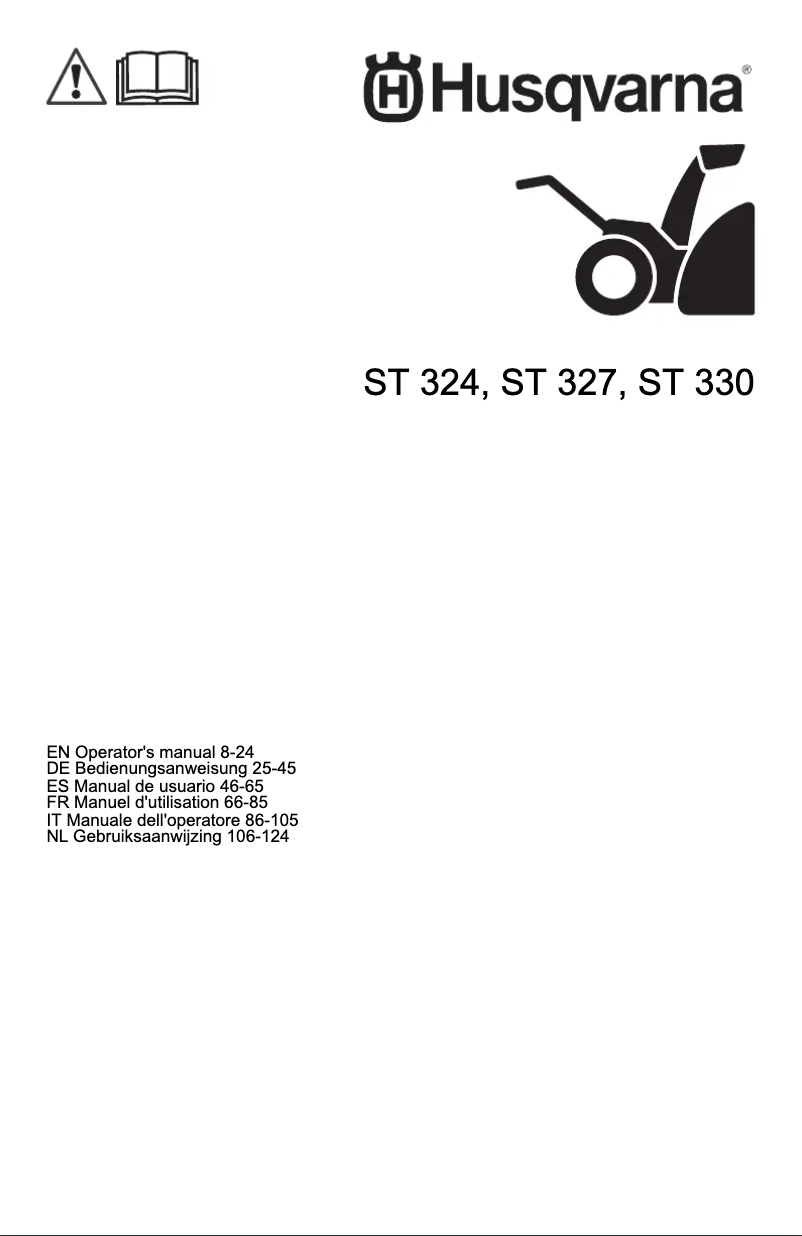 Página 1 del manual Manual de usuario Husqvarna ST 327PT