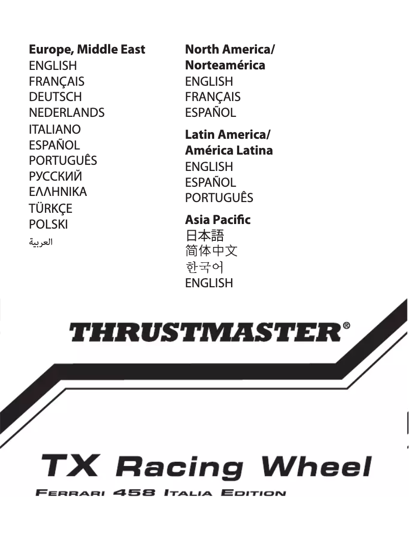 Imagen de la primera página del manual del dispositivo TX Racing Wheel Servo Base