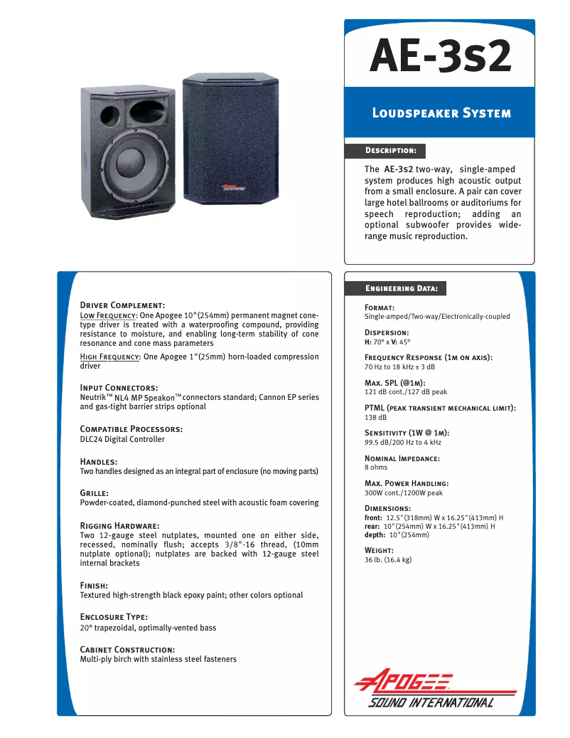Imagen de la primera página del manual del dispositivo AE-3s2