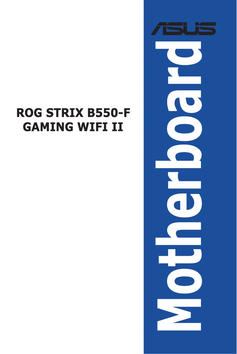 Página nº 1 - Manual de usuario Asus ROG STRIX B550-F GAMING WIFI II