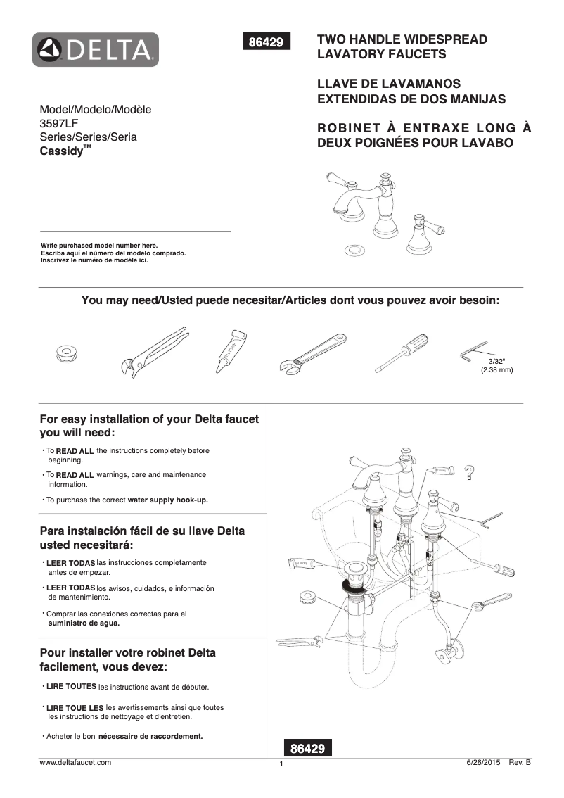 Imagen de la primera página del manual del dispositivo 3597LF-MPU