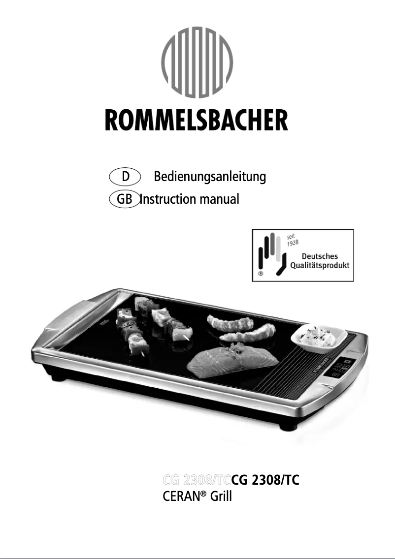 Imagen de la primera página del manual del dispositivo CG 2308/TC