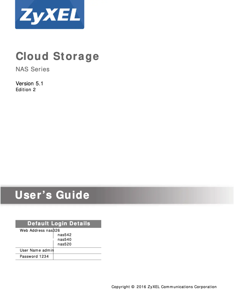 Imagen de la primera página del manual del dispositivo NSA326