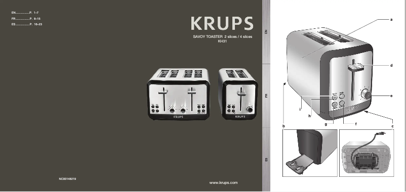 Página 1 del manual Manual de usuario Krups KH311050