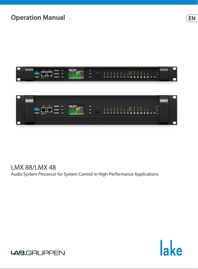 Página 1 del manual Manual de usuario Lab Gruppen LMX 48
