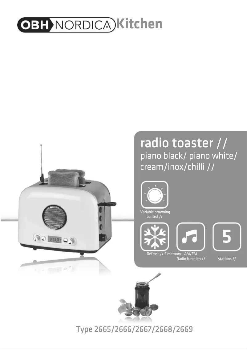 Página nº 1 - Manual de usuario OBH Nordica Radio Toaster