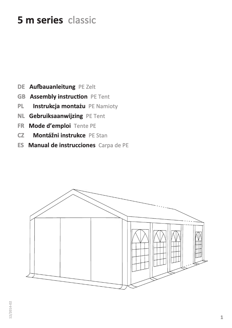 Página 1 del manual Manual de usuario Profizelt24 5 m series classic