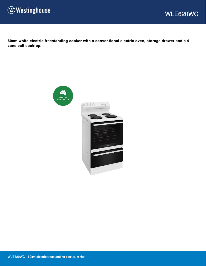 Imagen de la primera página del manual del dispositivo WLE620WC