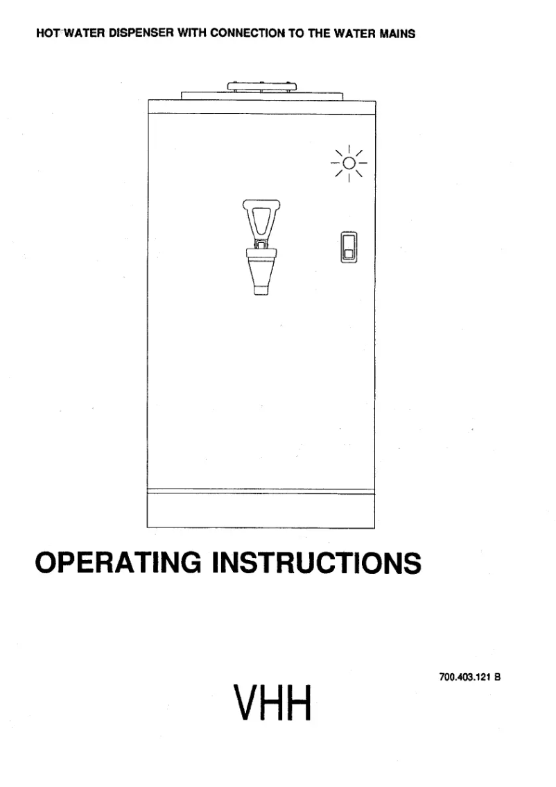 Página 1 del manual Manual de usuario Bravilor Bonamat HWA50