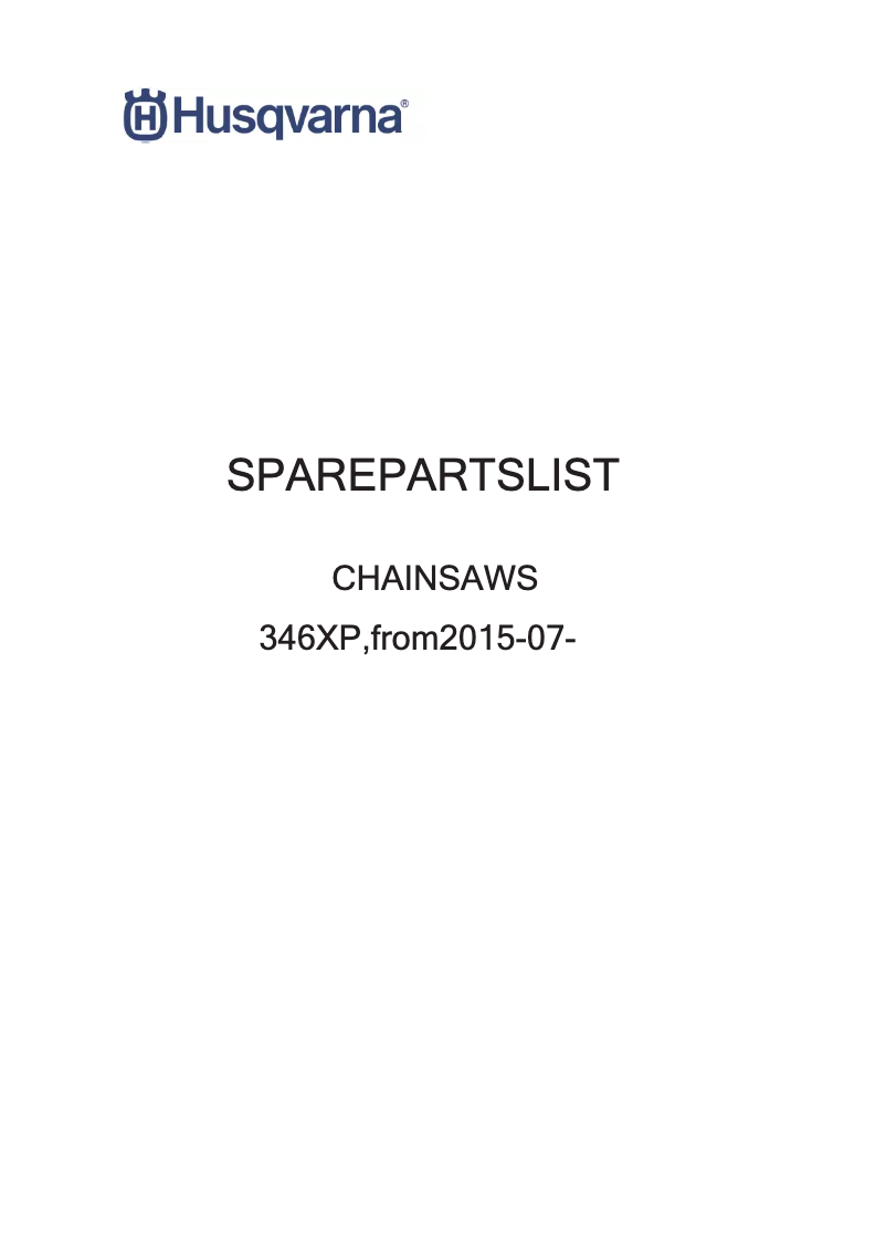 Página nº 1 - Manual de usuario Husqvarna 346XP