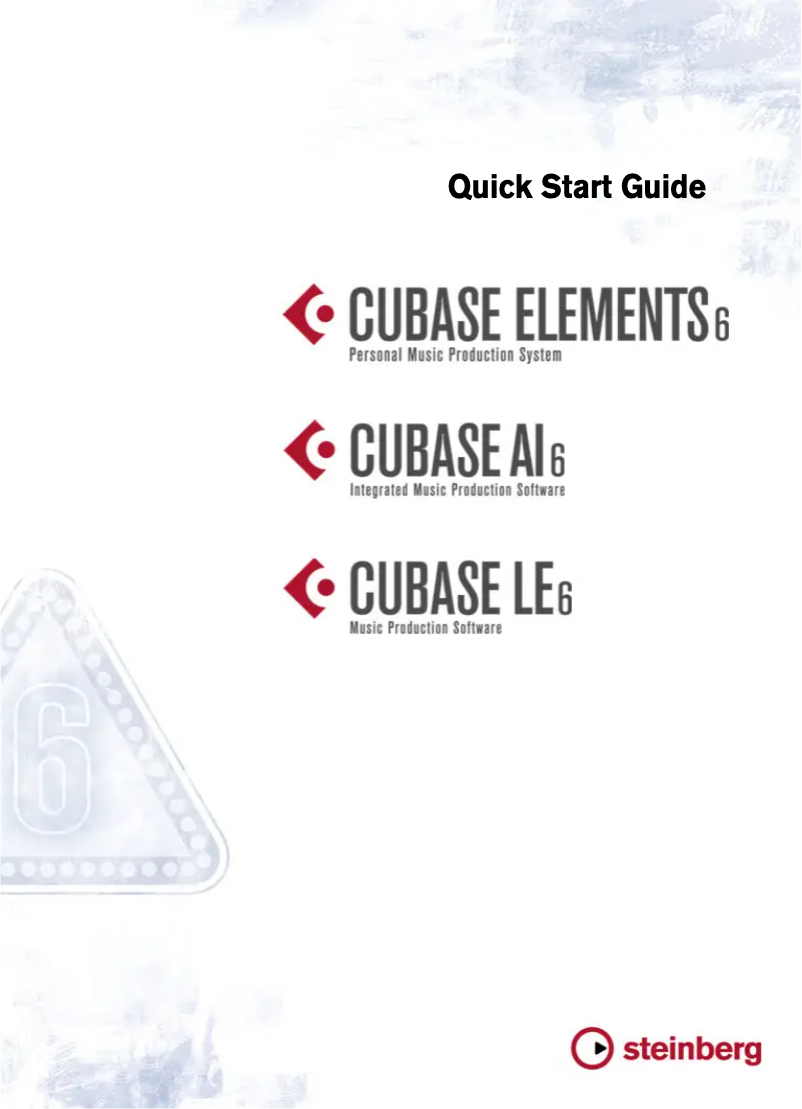 Página 1 del manual Guía de inicio rápido Steinberg Cubase LE 6