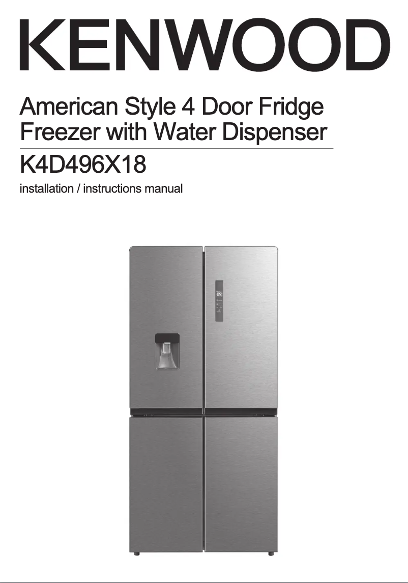 Página 1 del manual Manual de usuario Kenwood K4D496X18