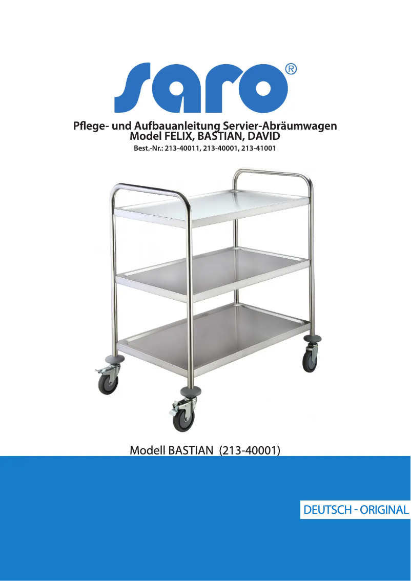 Página 1 del manual Manual de usuario Saro BASTIAN