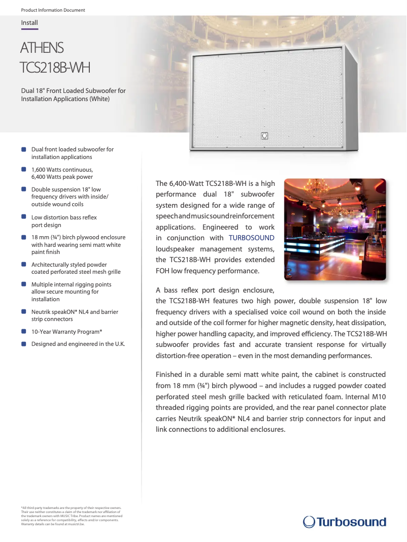 Imagen de la primera página del manual del dispositivo TCS218B