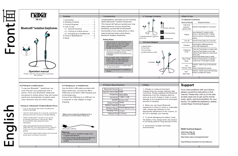 Página 1 del manual Manual de usuario Naxa NE-972