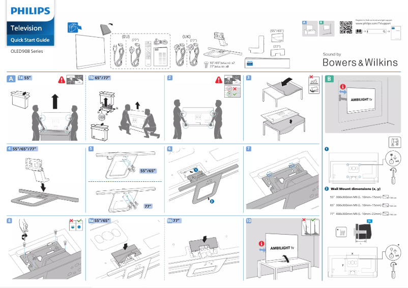 Imagen de la primera página del manual del dispositivo 55OLED908