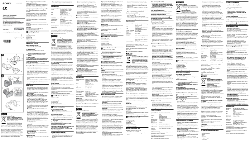 Imagen de la primera página del manual del dispositivo FDA-EV1S