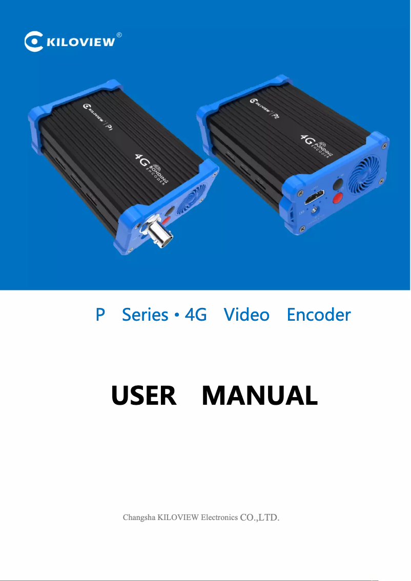 Página 1 del manual Manual de usuario Kiloview KV-P2