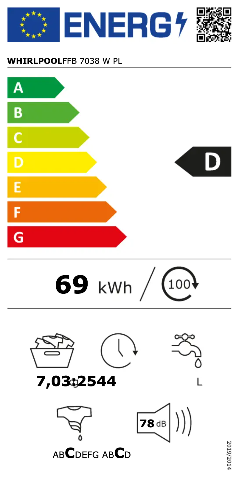 Página 1 del manual Manual de usuario Whirlpool FFB 7038 W PL