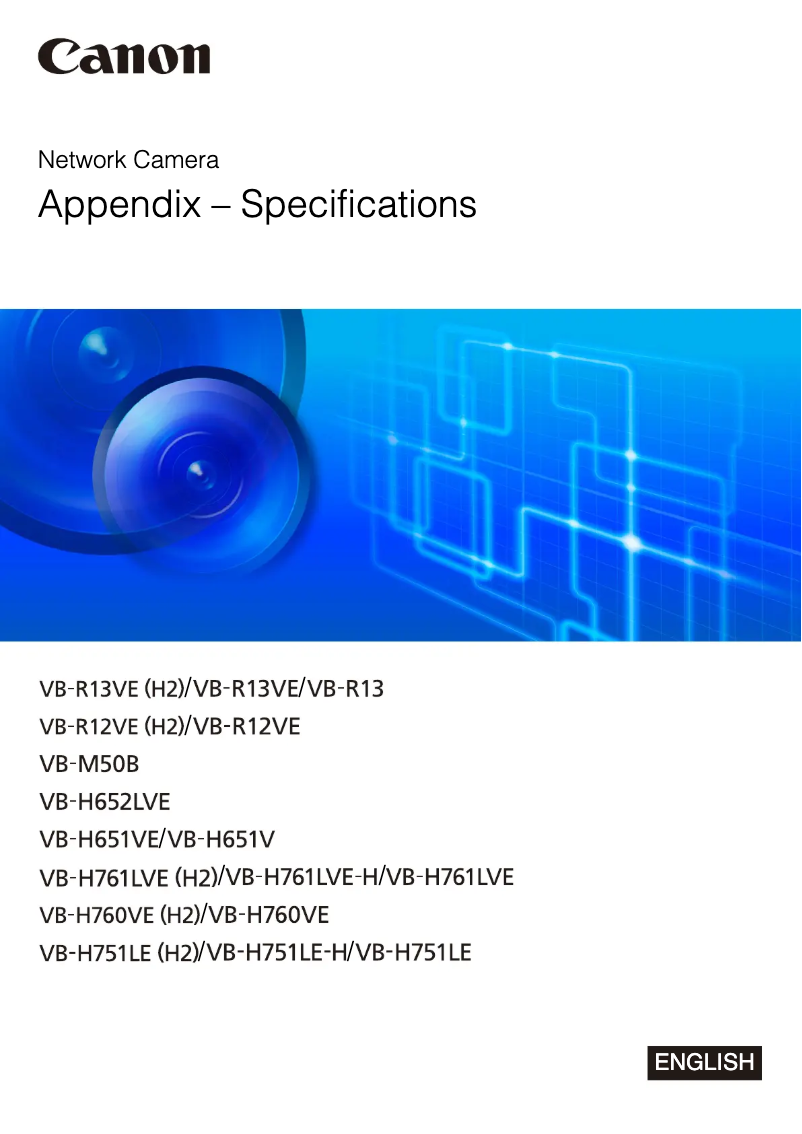 Página nº 1 - Ficha técnica Canon VB-R13VE