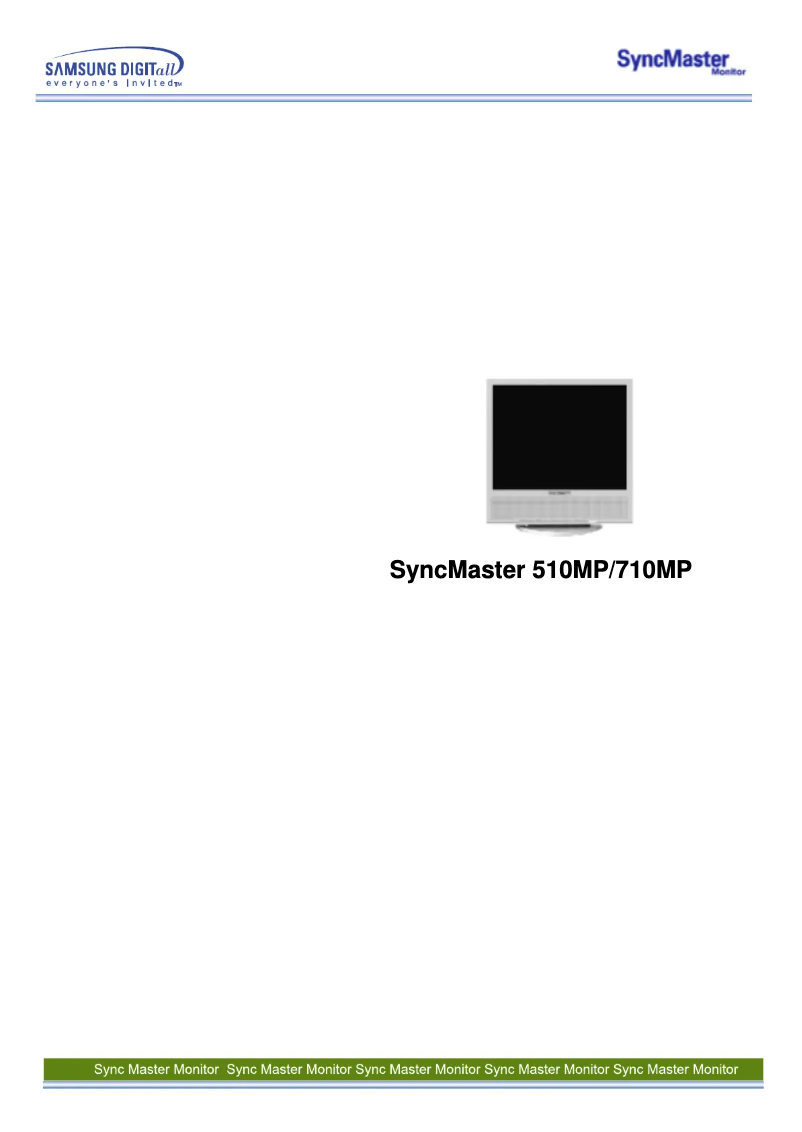 Imagen de la primera página del manual del dispositivo SyncMaster 710MP
