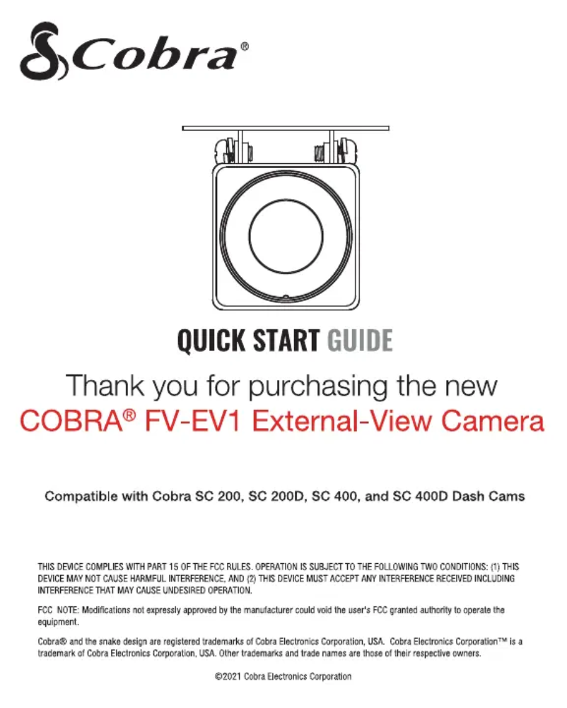 Imagen de la primera página del manual del dispositivo FV-EV1