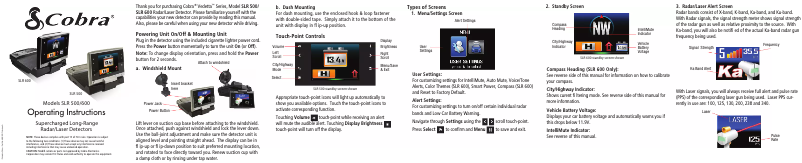 Imagen de la primera página del manual del dispositivo SLR 500