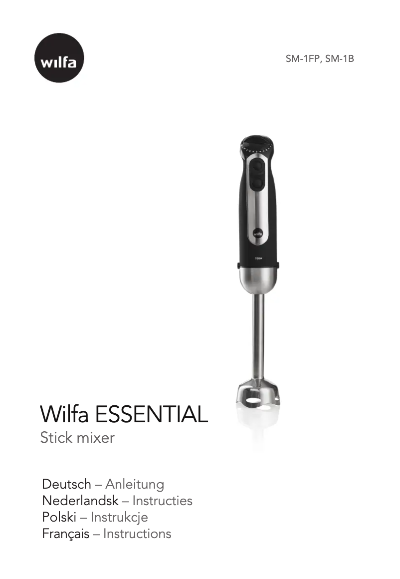 Página 1 del manual Manual de usuario Wilfa SM-1FP