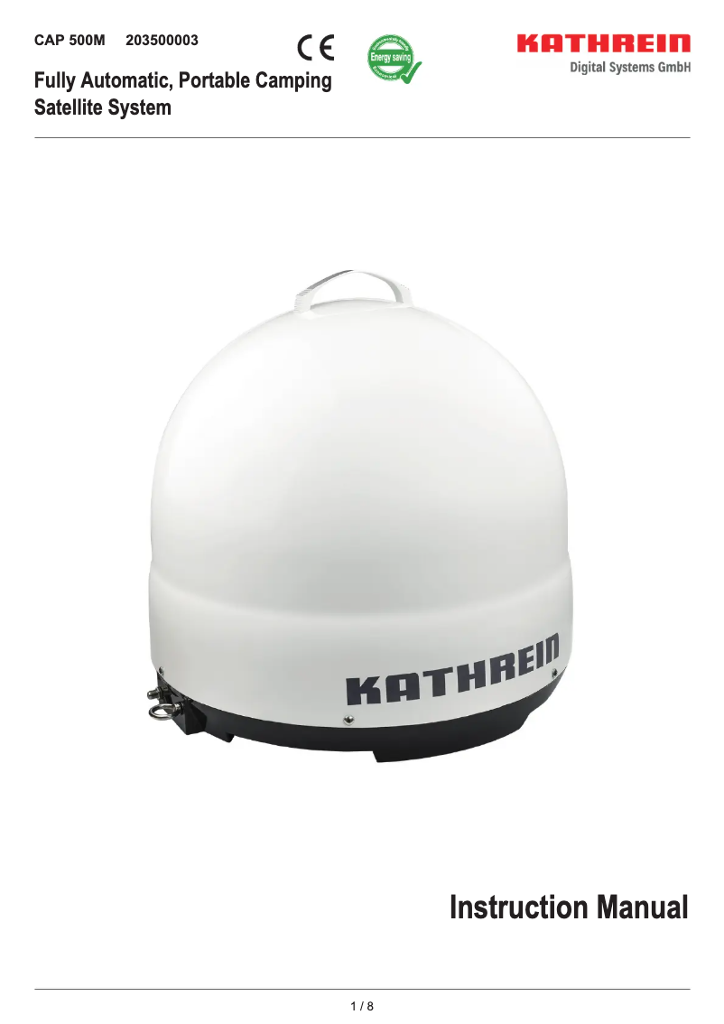 Imagen de la primera página del manual del dispositivo CAP 500M plus