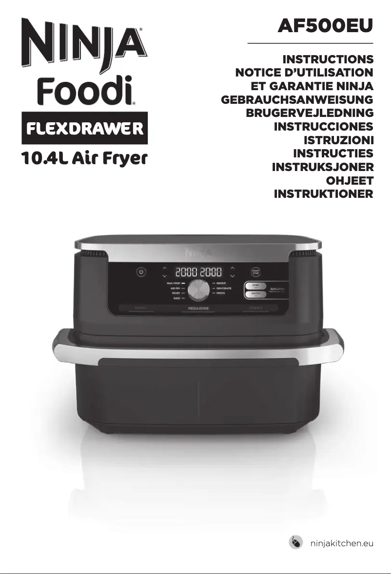 Imagen de la primera página del manual del dispositivo Foodi Flex AF500EU