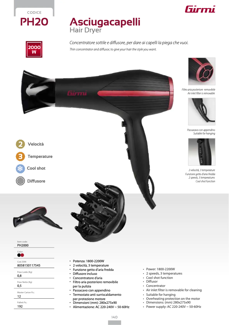 Imagen de la primera página del manual del dispositivo PH20