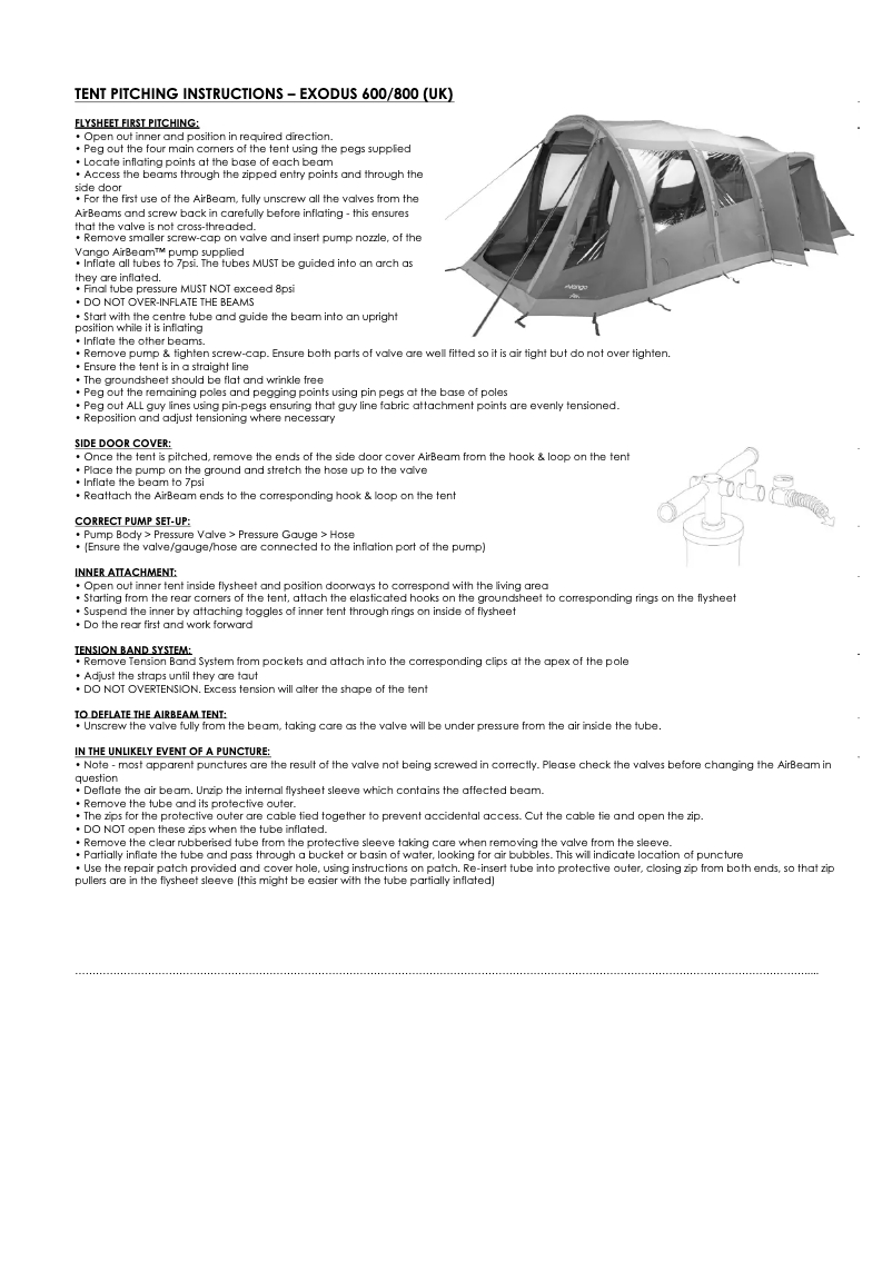 Imagen de la primera página del manual del dispositivo Exodus V 800