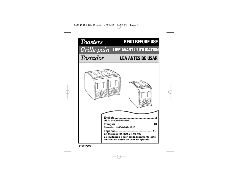 Imagen de la primera página del manual del dispositivo PerfectToast 22121