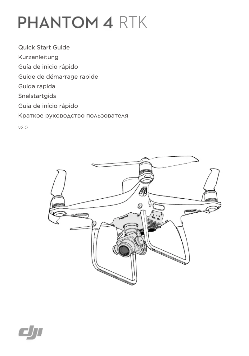 Imagen de la primera página del manual del dispositivo Phantom 4 RTK