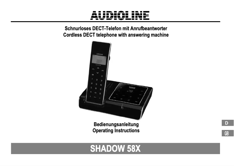 Imagen de la primera página del manual del dispositivo Shadow 558X