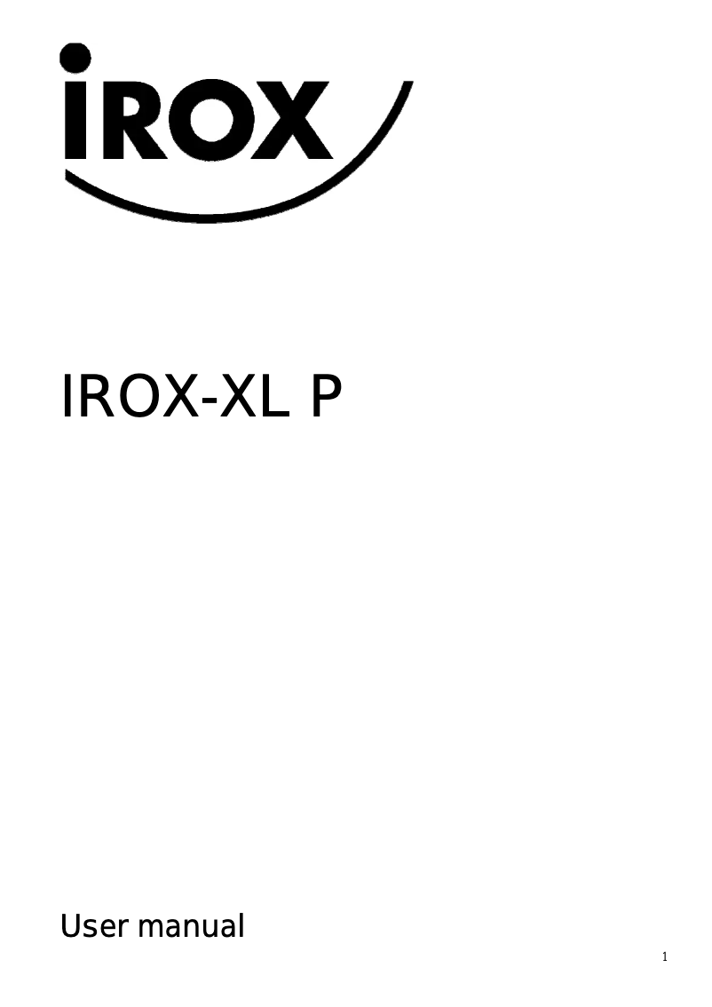 Página 1 del manual Manual de usuario Irox XL P