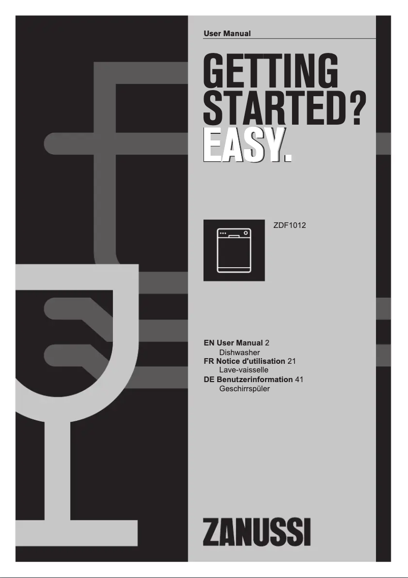 Imagen de la primera página del manual del dispositivo ZDF1012