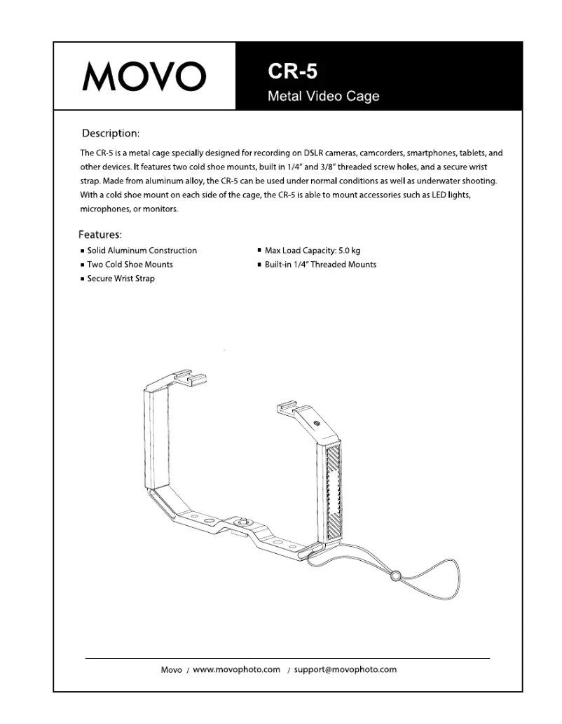 Imagen de la primera página del manual del dispositivo CR-5