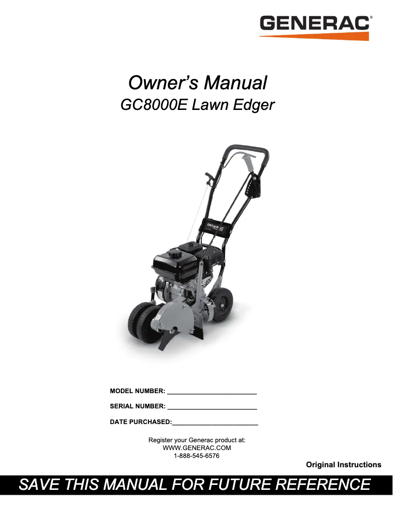 Imagen de la primera página del manual del dispositivo GC8000E